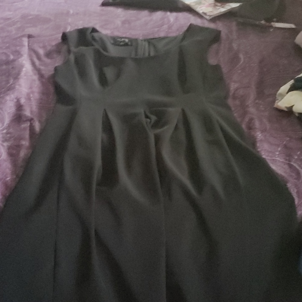 Pleated little black dress